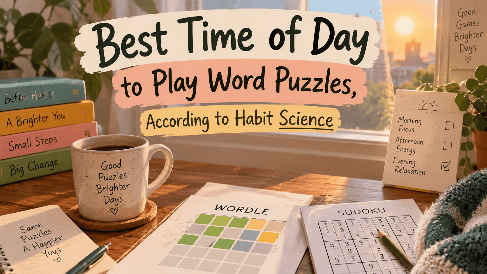 Best Time of Day to Play Word Puzzles, According to Habit Science