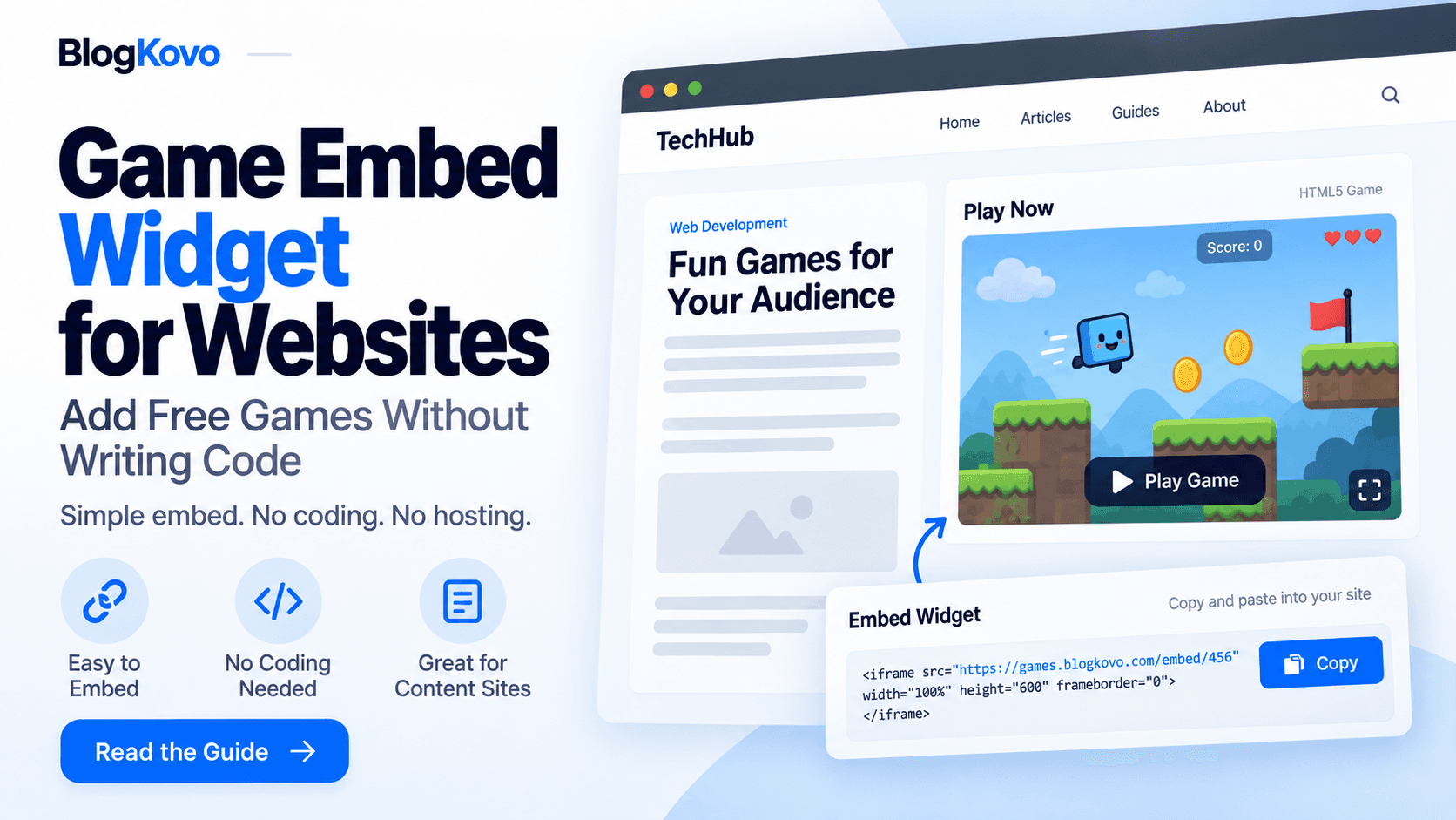 Game Embed Widget for Websites: Add Free Games Without Writing Code