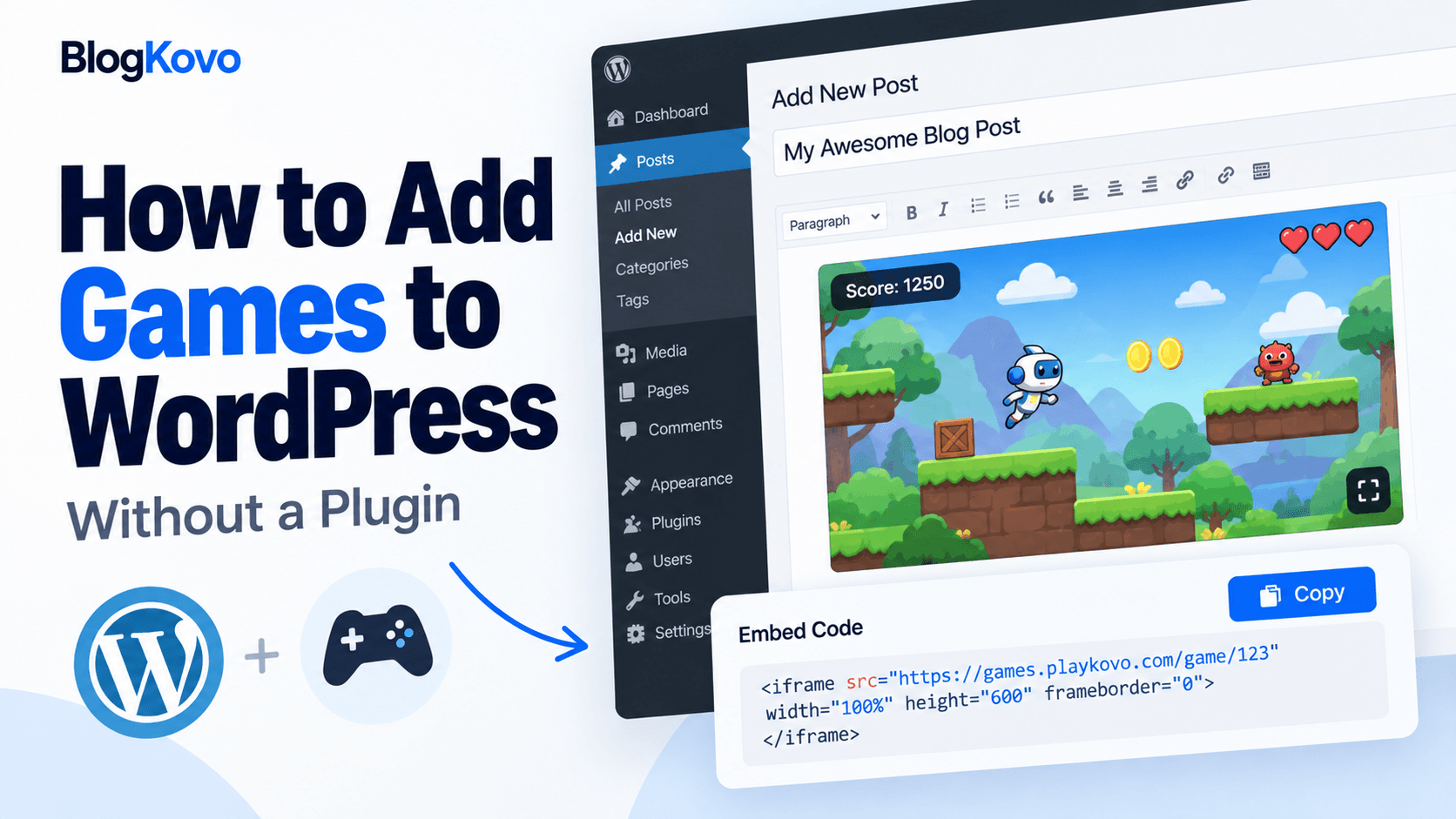 How to Add Games to WordPress Without a Plugin