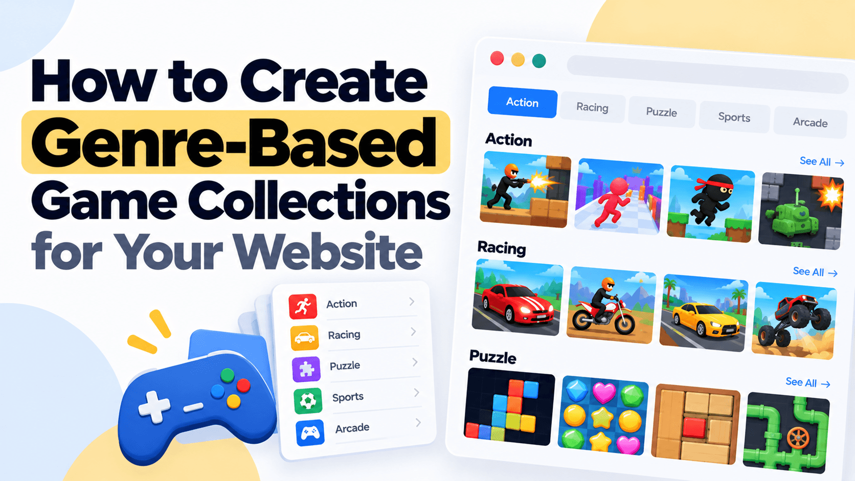 How to Create Genre-Based Game Collections for Your Website