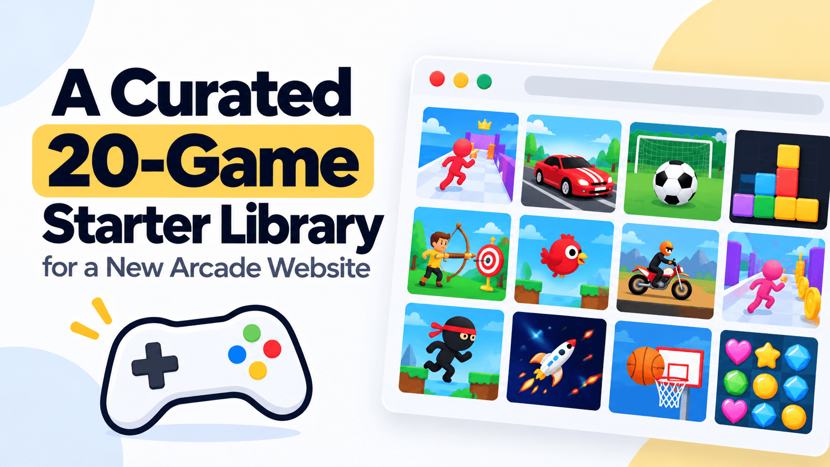 A Curated 20-Game Starter Library for a New Arcade Website