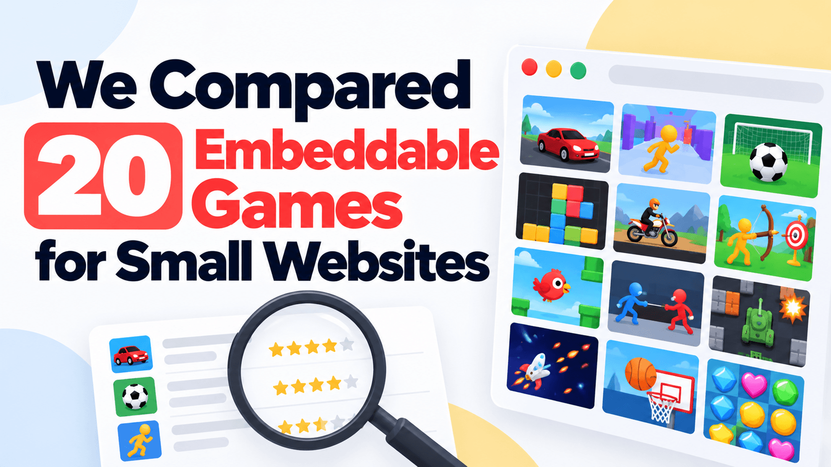 We Compared 20 Embeddable Games for Small Websites